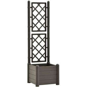 vidaXL Garden Planter with Trellis - 43x43x142 cm - Outdoor Garden Flower Box vidaXL Garden Planter with Trellis - 43x43x142 cm - Outdoor Garden Flower Box
