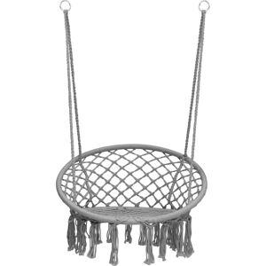 vidaXL Hammock Swing Chair 80 cm Grey Garden Tree Swing Seat Play Equipment vidaXL Hammock Swing Chair 80 cm Grey Garden Tree Swing Seat Play Equipment