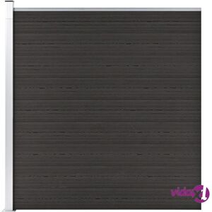 vidaXL Fence Panel WPC 175x186 cm Black Garden Barrier Edging Fencing Privacy vidaXL Fence Panel WPC 175x186 cm Black Garden Barrier Edging Fencing Privacy