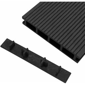 vidaXL Decking End Cap Black Plastic - Decking End Cap vidaXL Decking End Cap Black Plastic - Decking End Cap