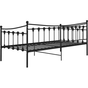 vidaXL Sofa Bed Frame Black Metal Occasional Sleepover Guest Rest - Sofa Bed Frame vidaXL Sofa Bed Frame Black Metal Occasional Sleepover Guest Rest - Sofa Bed Frame