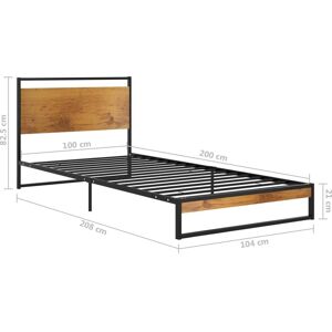vidaXL 324863 Bed Frame Black - Bed Frame vidaXL 324863 Bed Frame Black - Bed Frame