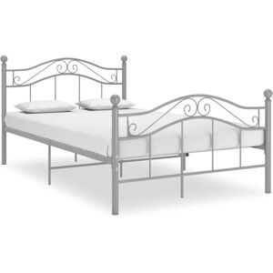 vidaXL 120x200 cm Grå metall sengestel - Soveromsmøbler vidaXL 120x200 cm Grå metall sengestel - Soveromsmøbler
