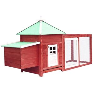 vidaXL Solid Firwood Chicken Coop with Nest Box - Chicken Coop vidaXL Solid Firwood Chicken Coop with Nest Box - Chicken Coop