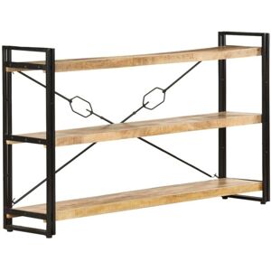 vidaXL Bookcase 3-Tier Solid Mango Wood Brown - Bookcase vidaXL Bookcase 3-Tier Solid Mango Wood Brown - Bookcase