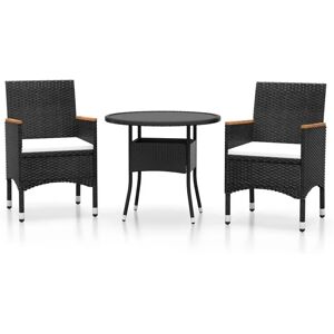 VidaXL Have Møbel Sæt - Holdbart Stål, Glasbord, Polstrede Stole VidaXL Have Møbel Sæt - Holdbart Stål, Glasbord, Polstrede Stole