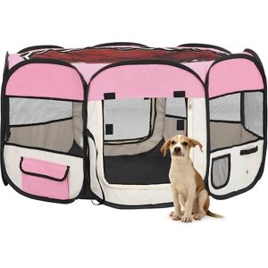 VidaXL Dog Playpen Pink 125x125x61 cm - Pet Cage VidaXL Dog Playpen Pink 125x125x61 cm - Pet Cage