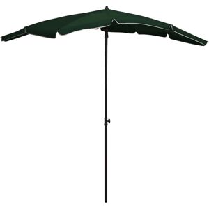 vidaXL Garden Parasol with Pole 200x130 cm Green - Garden Parasol vidaXL Garden Parasol with Pole 200x130 cm Green - Garden Parasol