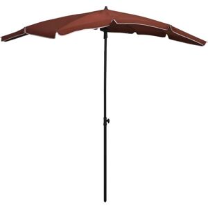 vidaXL Garden Parasol with Pole 200x130 cm Terracotta - Garden Parasol vidaXL Garden Parasol with Pole 200x130 cm Terracotta - Garden Parasol