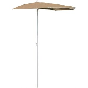 vidaXL Taupe Garden Parasol - 180x90 cm - Garden Parasol vidaXL Taupe Garden Parasol - 180x90 cm - Garden Parasol