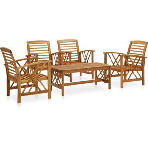 vidaXL Outdoor Furniture Set - Acacia Wood, 5 Pieces vidaXL Outdoor Furniture Set - Acacia Wood, 5 Pieces