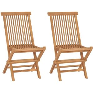 vidaXL Klappstuhl aus Teakholz - Gartenmöbel vidaXL Klappstuhl aus Teakholz - Gartenmöbel