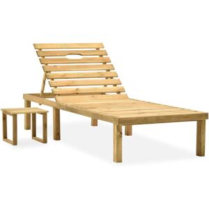 VidaXL Gartenliege - Verstellbarer Kiefernholz-Gartenmöbel VidaXL Gartenliege - Verstellbarer Kiefernholz-Gartenmöbel