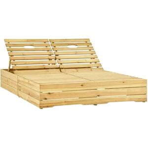 vidaXL Doppel-Sonnenliege aus Holz - Gartenmöbel für Außen vidaXL Doppel-Sonnenliege aus Holz - Gartenmöbel für Außen