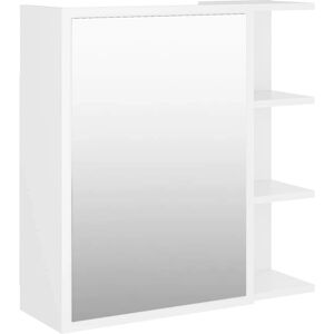 vidaXL White Bathroom Mirror Cabinet - Engineered Wood - Wall Storage vidaXL White Bathroom Mirror Cabinet - Engineered Wood - Wall Storage