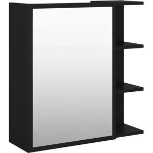 vidaXL Bathroom Mirror Cabinet Black - Wall Storage - 62.5x20.5x64 cm vidaXL Bathroom Mirror Cabinet Black - Wall Storage - 62.5x20.5x64 cm
