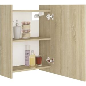 vidaXL Bathroom Mirror Cabinet Sonoma Oak - 62.5x20.5x64 cm Storage vidaXL Bathroom Mirror Cabinet Sonoma Oak - 62.5x20.5x64 cm Storage