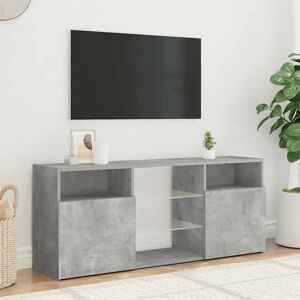 vidaXL TV cabinet with LED lights concrete grey 120x30x50 cm - TV cabinet vidaXL TV cabinet with LED lights concrete grey 120x30x50 cm - TV cabinet
