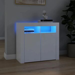 vidaXL White LED Sideboard - 80x35x75 cm - Storage Cabinet vidaXL White LED Sideboard - 80x35x75 cm - Storage Cabinet