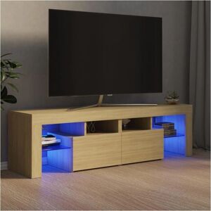 vidaXL Sonoma Oak LED TV Cabinet - Living Room Furniture vidaXL Sonoma Oak LED TV Cabinet - Living Room Furniture