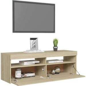 vidaXL TV Cabinet with LED Lights Sonoma Oak - TV Cabinet vidaXL TV Cabinet with LED Lights Sonoma Oak - TV Cabinet