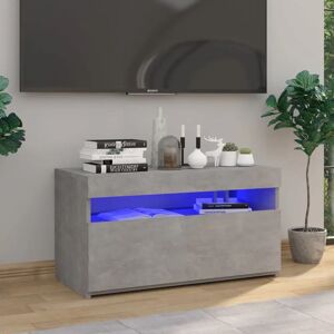 vidaXL TV Cabinet with LED Lights Concrete Grey - TV Cabinet vidaXL TV Cabinet with LED Lights Concrete Grey - TV Cabinet