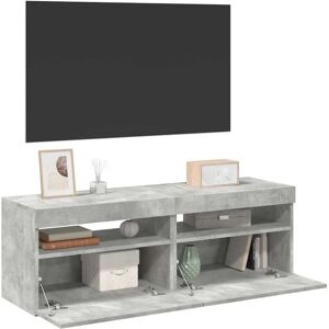 vidaXL TV Cabinets with LED Lights - 2 pcs - Concrete Grey - TV Cabinets vidaXL TV Cabinets with LED Lights - 2 pcs - Concrete Grey - TV Cabinets