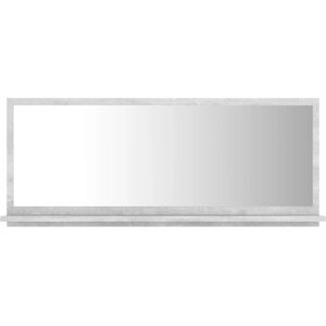 vidaXL Bathroom Mirror Concrete Grey 90x10.5x37 cm Chipboard - Bathroom Mirror vidaXL Bathroom Mirror Concrete Grey 90x10.5x37 cm Chipboard - Bathroom Mirror