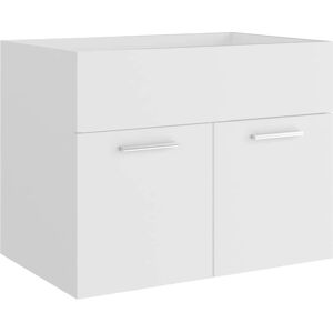 vidaXL White Wall-Mounted Sink Cabinet with Storage - Bathroom Vanity vidaXL White Wall-Mounted Sink Cabinet with Storage - Bathroom Vanity