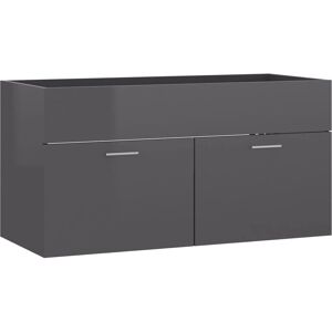vidaXL 804673 Gabinete de lavabo gris en baño - Juego de muebles vidaXL 804673 Gabinete de lavabo gris en baño - Juego de muebles