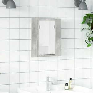 vidaXL LED Bathroom Mirror Cabinet Concrete Grey RGB Light 40x12x45cm vidaXL LED Bathroom Mirror Cabinet Concrete Grey RGB Light 40x12x45cm