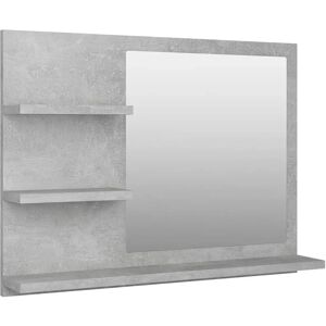 vidaXL Gabinete de lavabo y tocador - Madera estructurada, gris, 60x10.5x45 cm vidaXL Gabinete de lavabo y tocador - Madera estructurada, gris, 60x10.5x45 cm