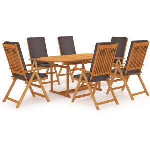 Ensemble de Mobilier d'Extérieur VidaXL - Set de Jardin en Teck 7 Pièces - Publicité Ensemble de Mobilier d'Extérieur VidaXL - Set de Jardin en Teck 7 Pièces - Publicité