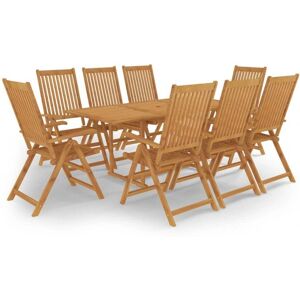 vidaXL Solid Teak Wood Garden Dining Set - Garden Dining Set vidaXL Solid Teak Wood Garden Dining Set - Garden Dining Set