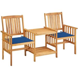 VidaXL Gartenset - Akazienholz Tisch und Stühle mit Kissen - Garten Terrasse VidaXL Gartenset - Akazienholz Tisch und Stühle mit Kissen - Garten Terrasse