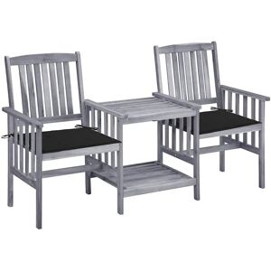 VidaXL Gartenmöbel-Set - Rustikale Holzstühle und Tisch VidaXL Gartenmöbel-Set - Rustikale Holzstühle und Tisch