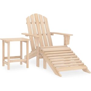 vidaXL Outdoor Furniture Set - Adirondack Chair, Ottoman & Table - Garden Patio vidaXL Outdoor Furniture Set - Adirondack Chair, Ottoman & Table - Garden Patio