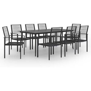 vidaXL Garden Dining Set 9 Piece Outdoor Table and Chairs - Garden Dining Set vidaXL Garden Dining Set 9 Piece Outdoor Table and Chairs - Garden Dining Set