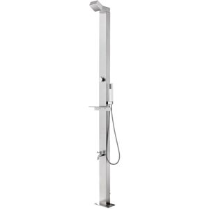 vidaXL Rvs Tuindouche - 220 cm Buitenbad met kranen vidaXL Rvs Tuindouche - 220 cm Buitenbad met kranen