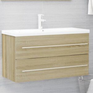 vidaXL Sonoma Oak Bathroom Furniture Set 2 Piece vidaXL Sonoma Oak Bathroom Furniture Set 2 Piece