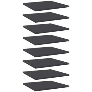 vidaXL 8x Bookshelf Boards Grey Chipboard Bookcase Shelf Panel Extra Shelves - Bookshelf Boards vidaXL 8x Bookshelf Boards Grey Chipboard Bookcase Shelf Panel Extra Shelves - Bookshelf Boards