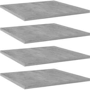 vidaXL 4x Bookshelf Boards Concrete Grey - Bookshelf Boards vidaXL 4x Bookshelf Boards Concrete Grey - Bookshelf Boards