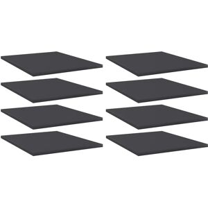 vidaXL Grey Bookshelf Boards 8 pcs - Bookshelf Boards vidaXL Grey Bookshelf Boards 8 pcs - Bookshelf Boards