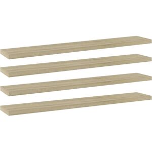 vidaXL Bookshelf Boards Sonoma Oak Set of 4 - Bookshelf Boards vidaXL Bookshelf Boards Sonoma Oak Set of 4 - Bookshelf Boards