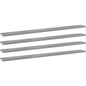 vidaXL 4x Bookshelf Boards Concrete Grey - Bookshelf Boards vidaXL 4x Bookshelf Boards Concrete Grey - Bookshelf Boards