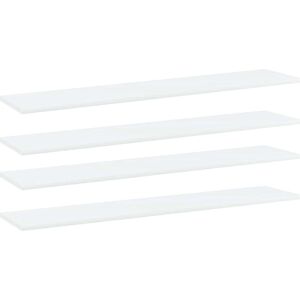 vidaXL Bookcase Boards - 4 Panel White - Bookcase Boards vidaXL Bookcase Boards - 4 Panel White - Bookcase Boards