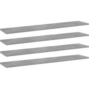vidaXL Bookshelf Boards - 4 pcs - Concrete Grey - 100x20x1.5cm - Bookshelf Boards vidaXL Bookshelf Boards - 4 pcs - Concrete Grey - 100x20x1.5cm - Bookshelf Boards