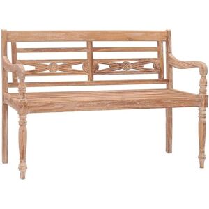 vidaXL Batavia Bench 120 cm White Wash Solid Teak Wood - Bench vidaXL Batavia Bench 120 cm White Wash Solid Teak Wood - Bench