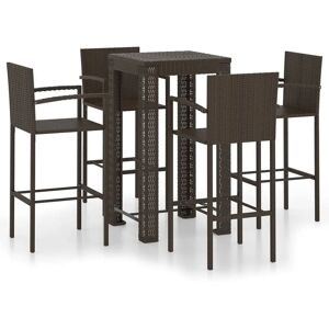 vidaXL Outdoor Bar Set 5 Piece - Bar Set vidaXL Outdoor Bar Set 5 Piece - Bar Set