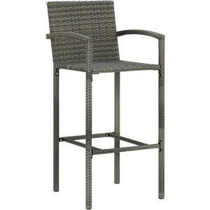 vidaXL 5 pc. garden bar set - gray (3064871) vidaXL 5 pc. garden bar set - gray (3064871)